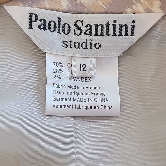 Paolo Santini Cropped Jacket Animal Print Size 12 - Picture 10 of 11